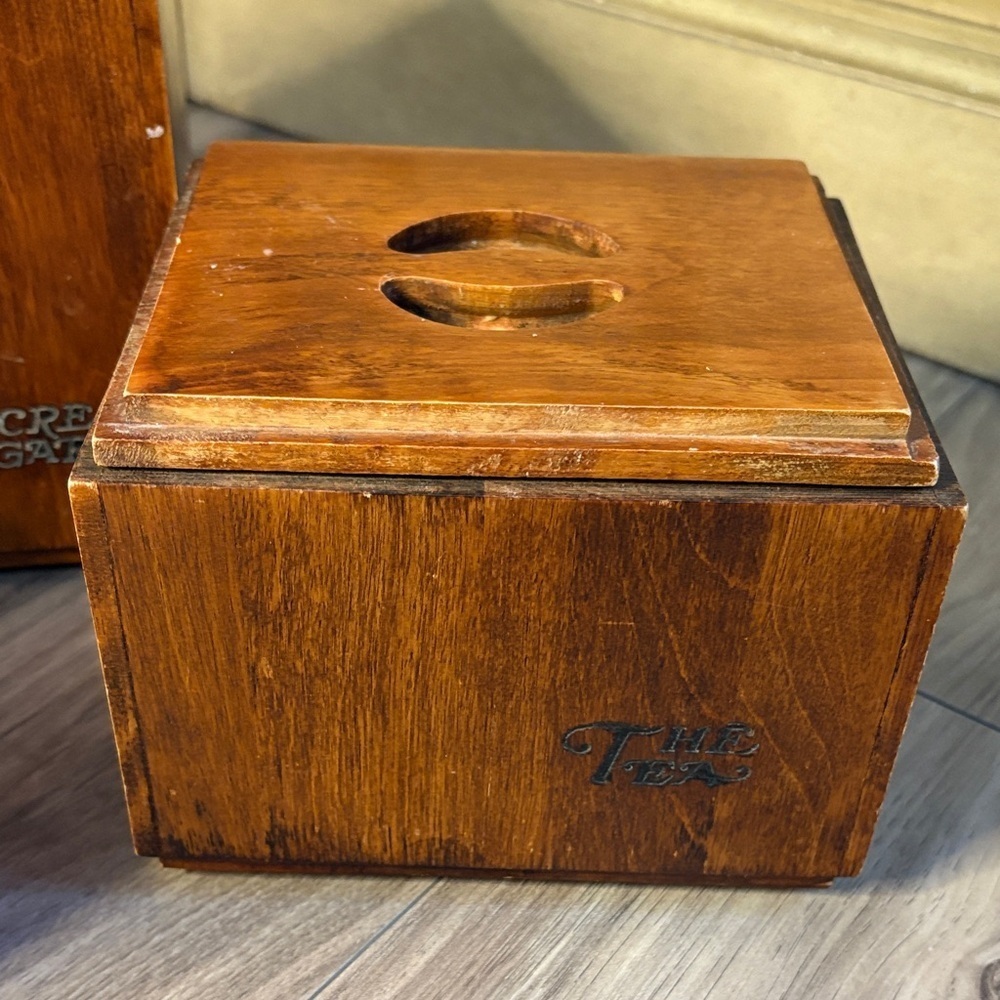 ❌❌SOLD❗️❗️Vintage Set of 4 Baribocraft maple wood kitchen canisters. - Picture 5 of 6